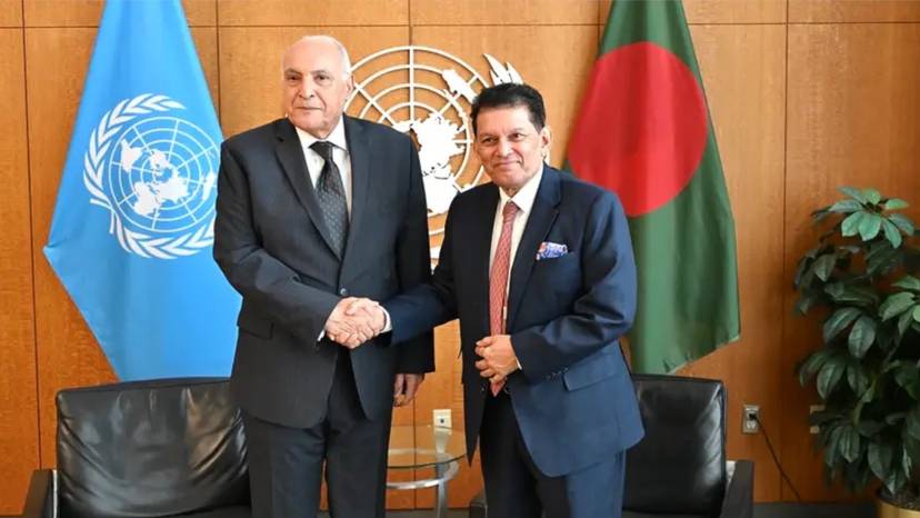 Mr. Attaf Holds Talks with the President of the United Nations General Assembly