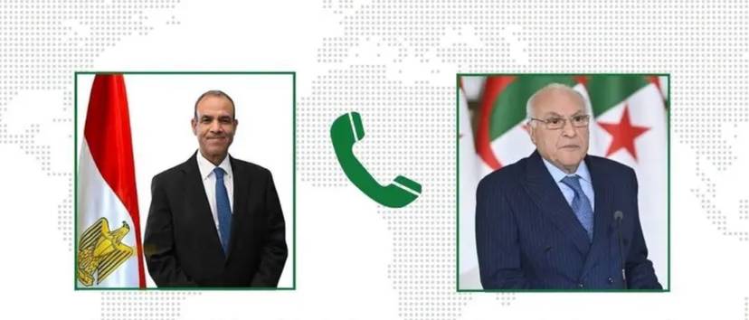 Mr. Attaf holds a phone call with his Egyptian counterpart
