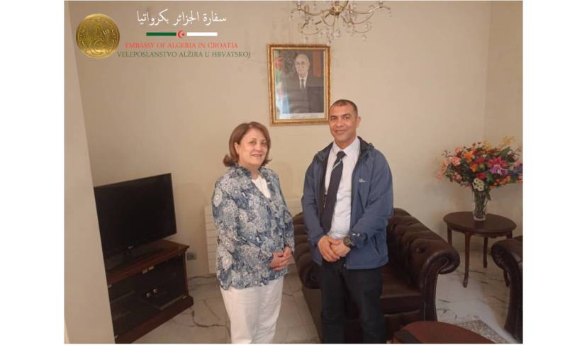 The Ambassador Receives International Referee Allal Sahnoune and Commends His Honorable Participation in the Zagreb Open 2025